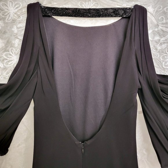 🌟Host Pick🌟 SEXIEST DRESS EVER! Badgley Mischka Collection, Black w/Sequins 4 - Picture 10 of 16